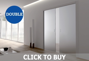 double glass pocket door