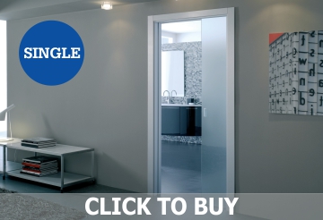 single glass pocket door