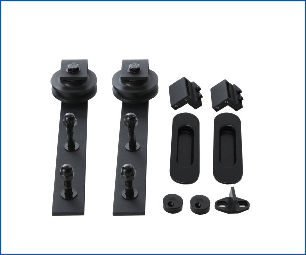 Black rustic sliding track hangers