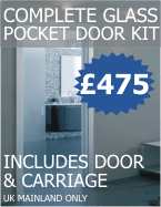 Pocket door for bathroom